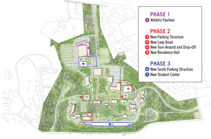 Campus map with plan locations