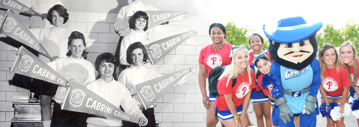Cabrini cheerleaders, then and now