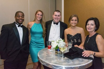 Students dressed up at the gala
