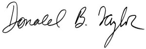 Donald B. Taylor signature