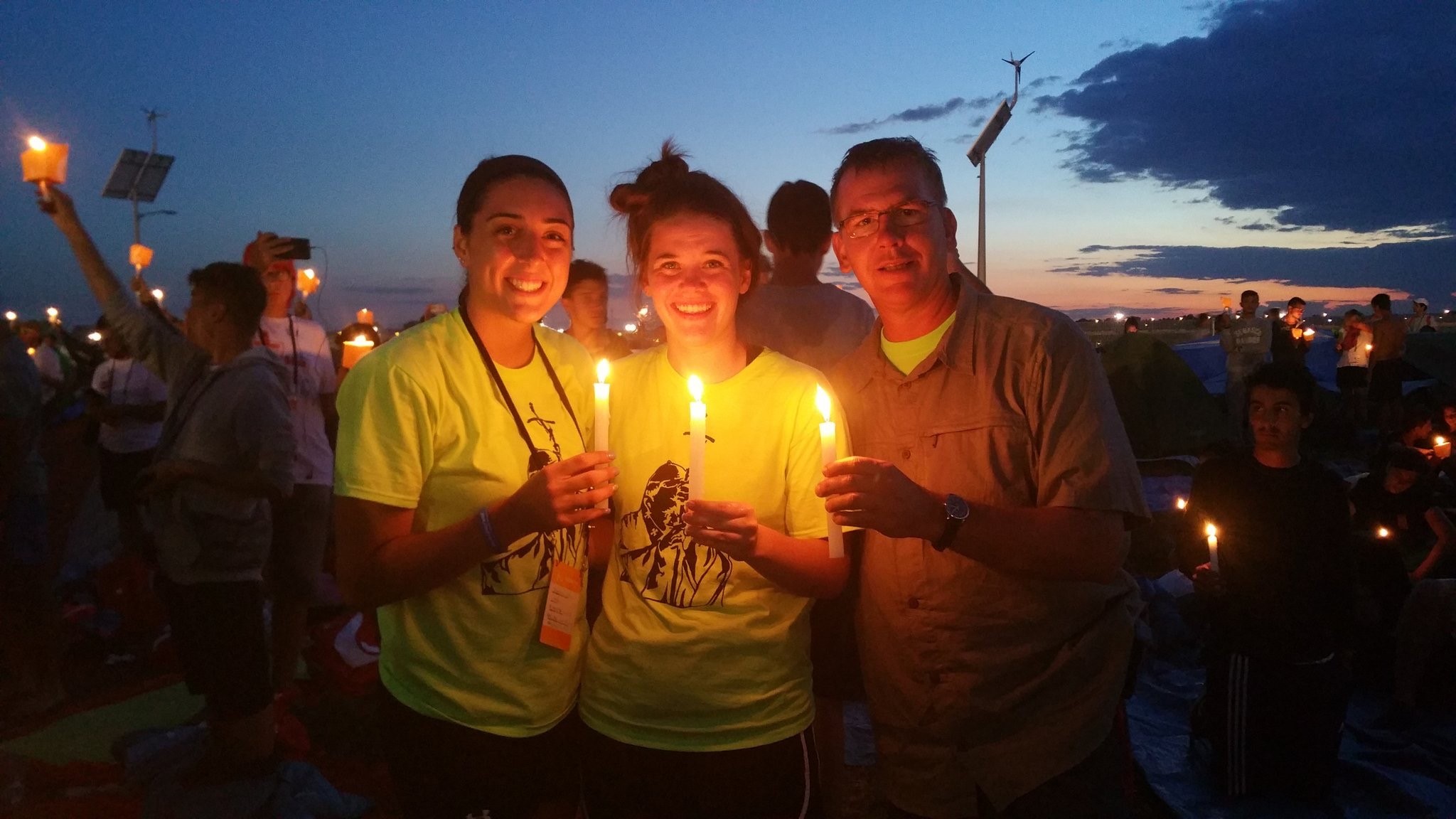 Meghan, Molly, and Father Carl at WYD
