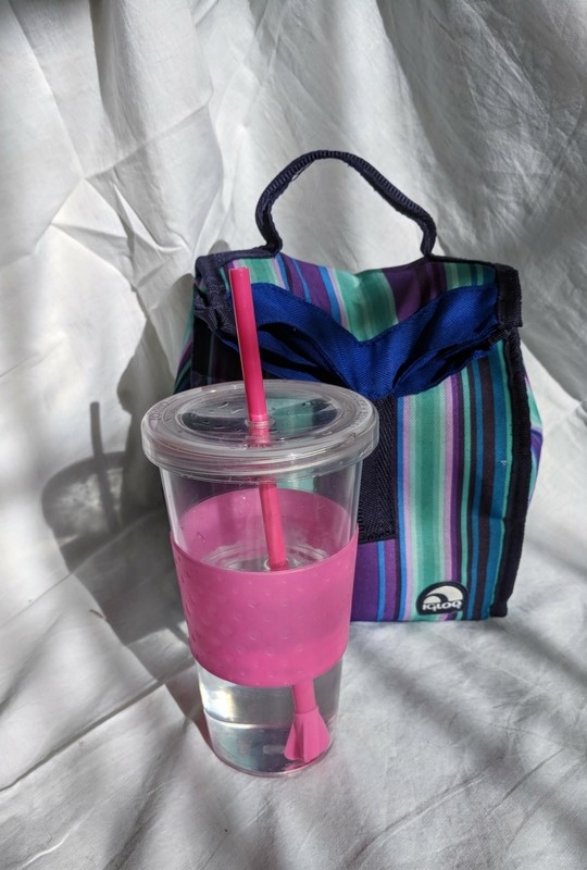 water bottle and lunchbox