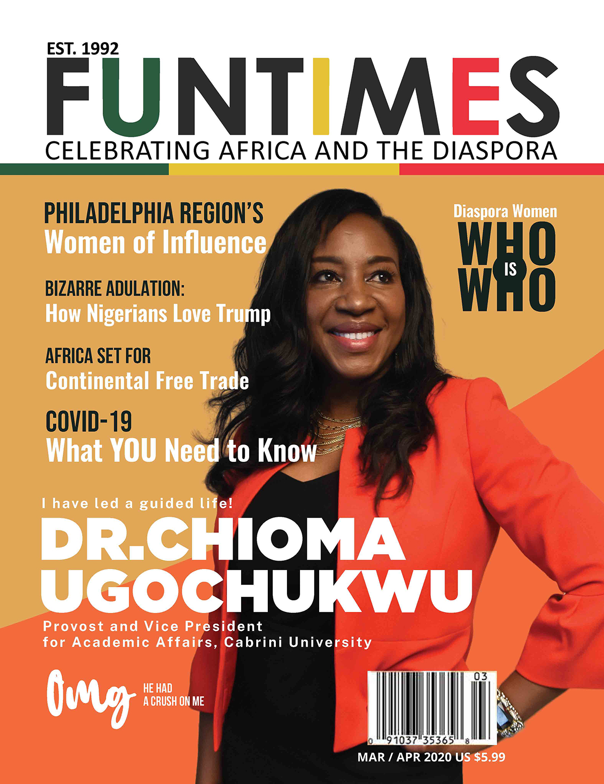 Chioma Ugochukwu on Fun Times Magazine Cover